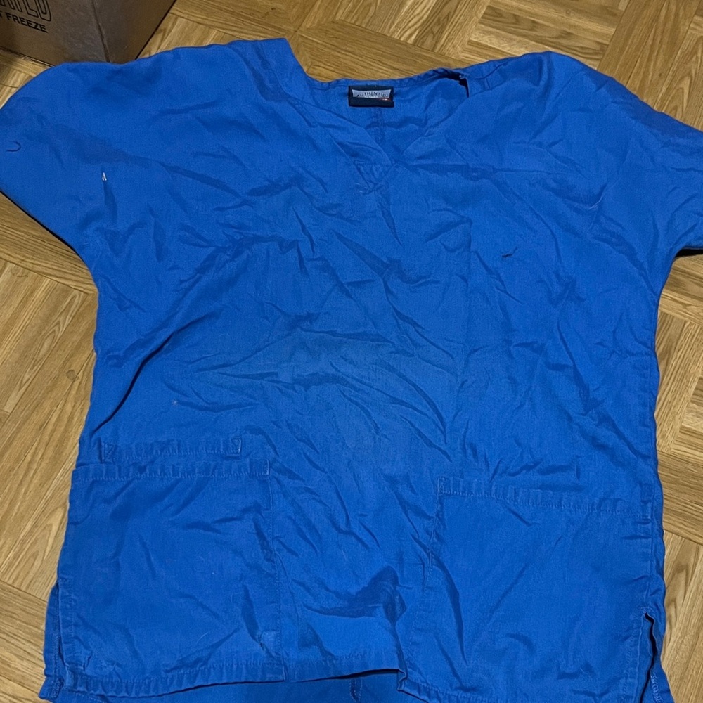 Cherokee Royal Blue Scrub Top